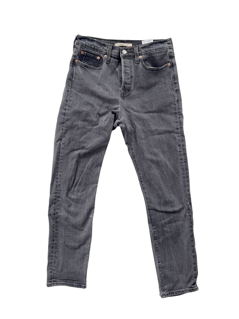 Levi’s Wedgie Straight 501 Washed Black Made Size 26